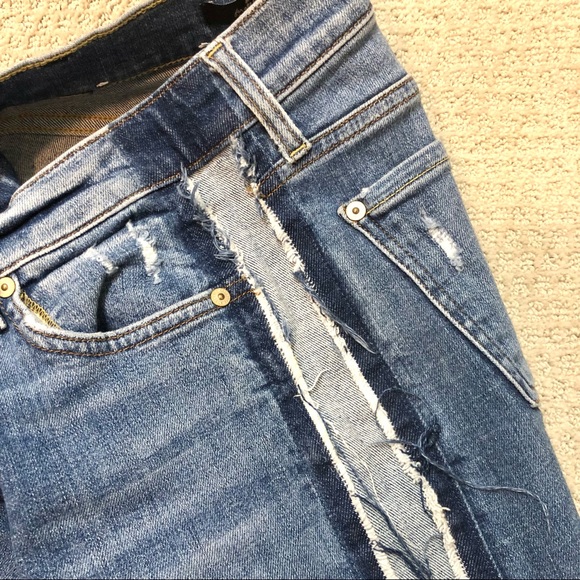 \7 FAM\• Distressed Side Stripe Jeans - Picture 13 of 16